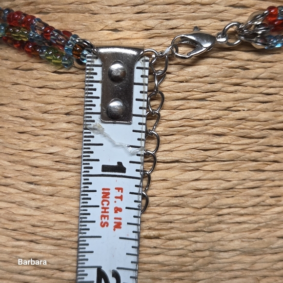 Vintage Multi-colored 3-Strand Czech Glass Beaded Necklace - Picture 4 of 6